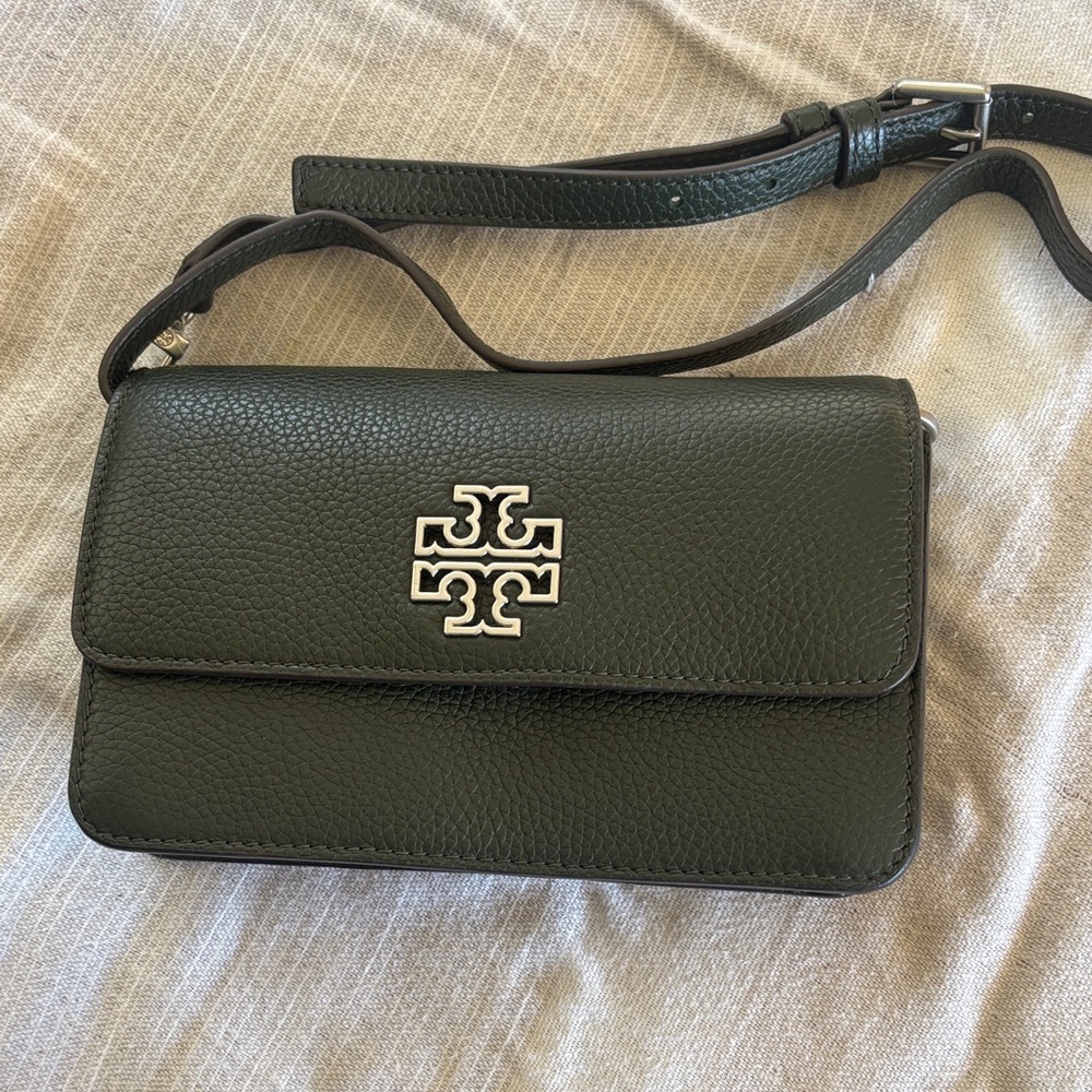 Tory Burch Green Leather Crossbody Bag